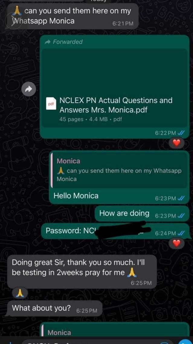 Nurse Joseph candidate review screenshot