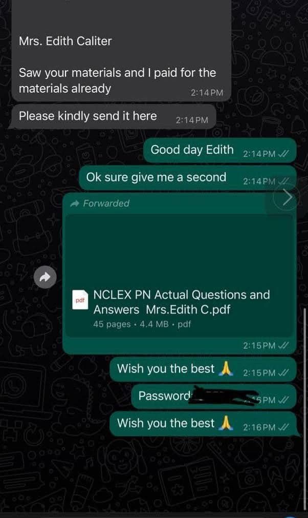 Nurse Beatrice candidate review screenshot