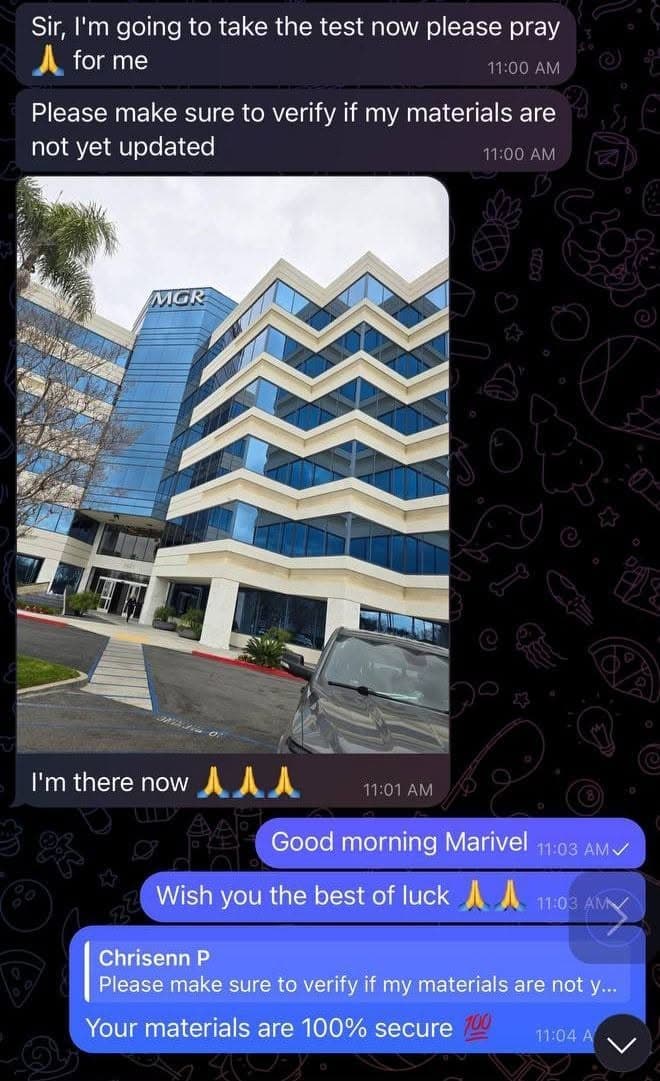 Nurse Tiffany candidate review screenshot