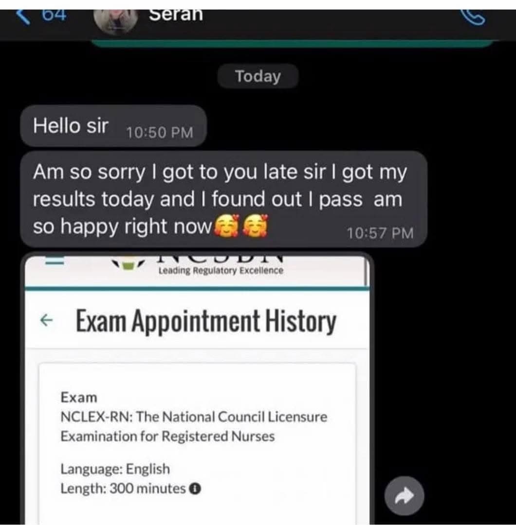 Nurse Melissa candidate review screenshot