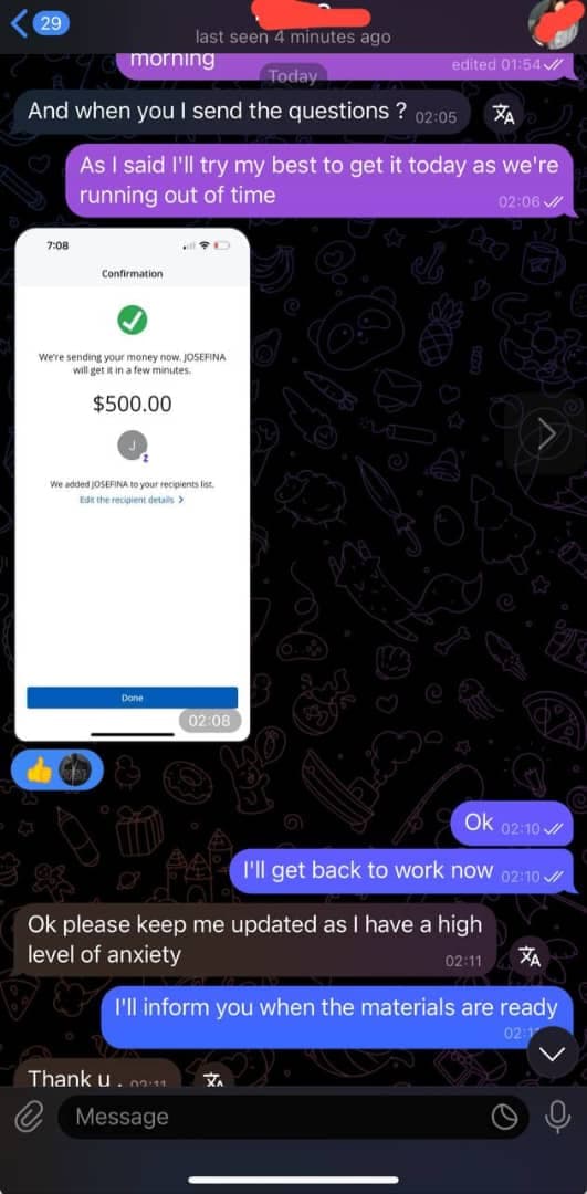 Verified Candidate chat review